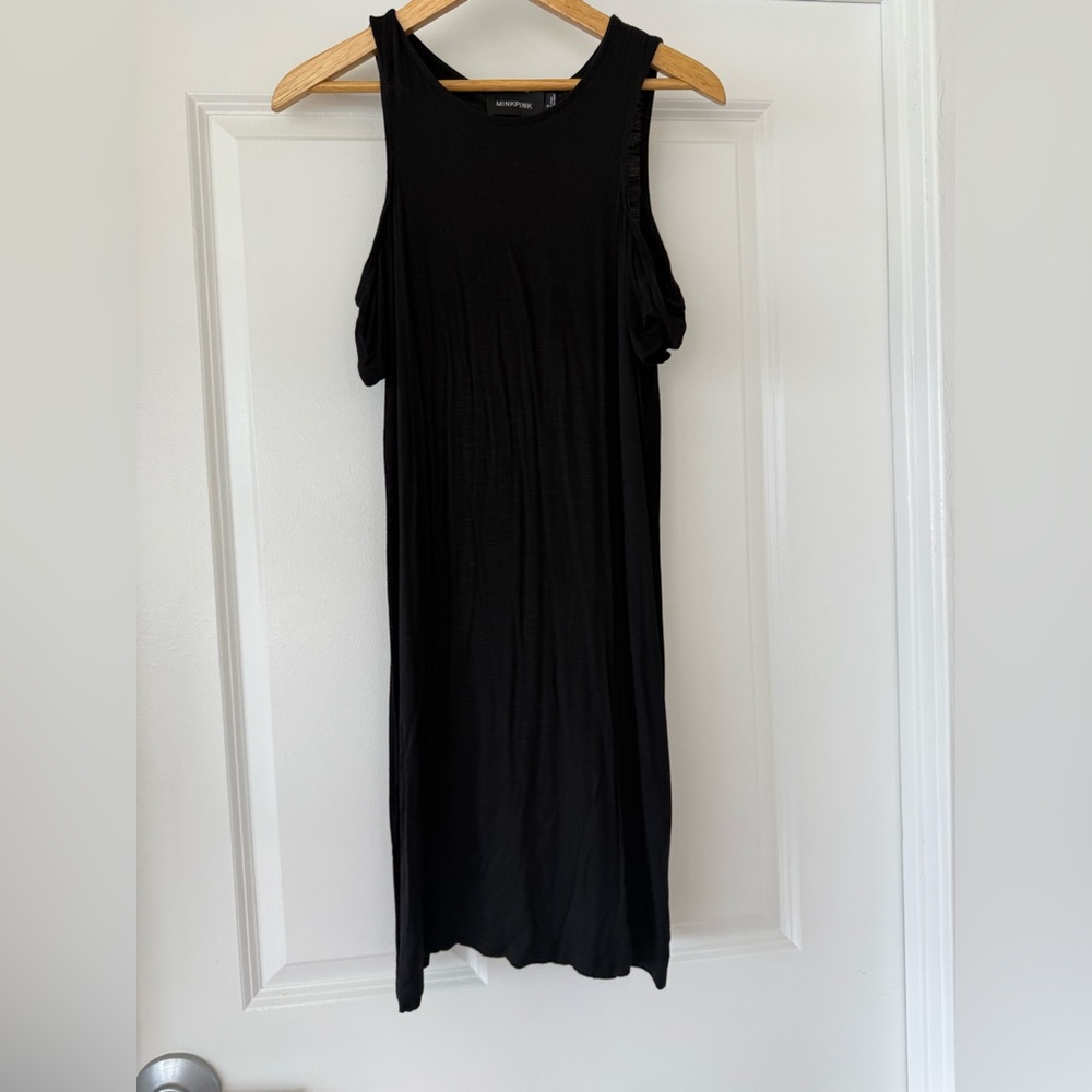 MINKPINK Black Cold Shoulder Short Dress Size S